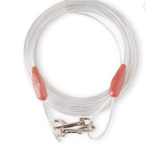 Vibrant Life 25ft Reflective Vinyl-Covered Tie-Out Cable for Dogs Up To 35 Pound